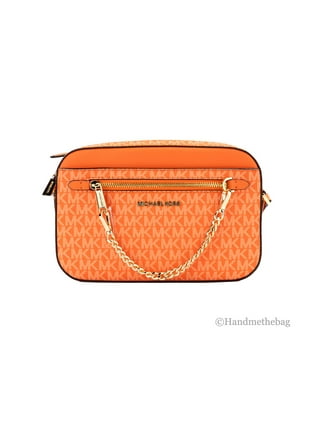 Michael Kors Ladies Hally Extra-Small Embellished Logo Crossbody Bag- Orange:  Handbags