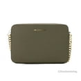thumbnail image 1 of Michael Kors Jet Set Large East West Olive Leather Crossbody Handbag Purse, 1 of 5