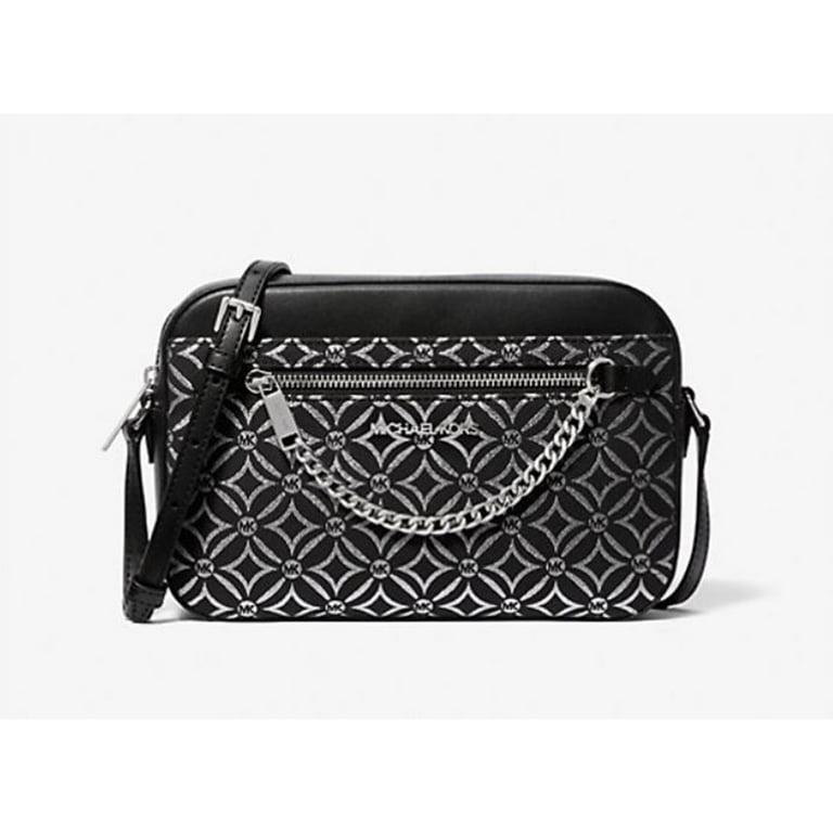 Michael Kors Jet Set Large Metallic Logo Jacquard Crossbody Michael Kors Jet Set Large Metallic Logo Jacquard Crossbody