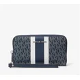 thumbnail image 1 of Michael Kors Jet Set Large Metallic Signature Logo Stripe Smartphone Wallet, 1 of 2