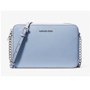 Michael Kors Womens Jet Set Large Saffiano Leather Crossbody Bag 35F8STTC9L-Pale Ocean