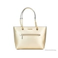 thumbnail image 1 of Michael Kors Jet Set Medium Gold Leather Front Pocket Zip Chain Tote Bag Purse, 1 of 5