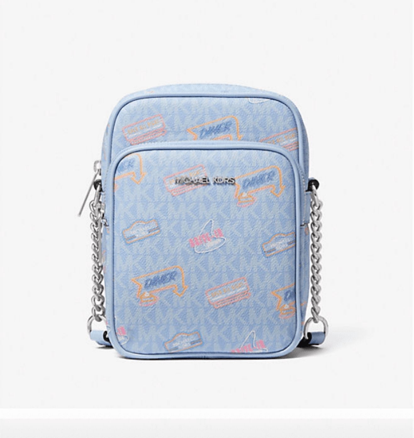 Michael Kors Jet Set Medium Embellished Signature Logo Crossbody