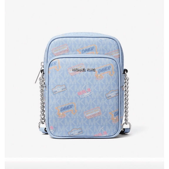 Michael Kors Jet Set Medium Printed Signature Logo Crossbody Bag
