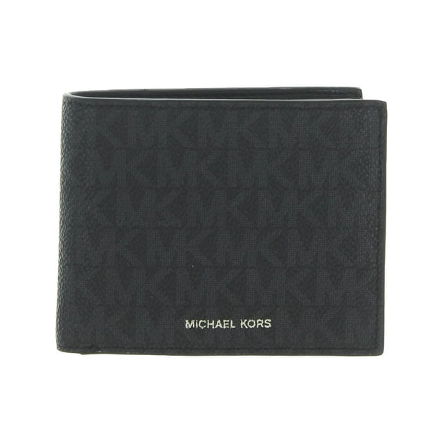 Michael Kors 'Jet Set' Men's Graphic Bi-Fold Wallet 2-Fold (Black)