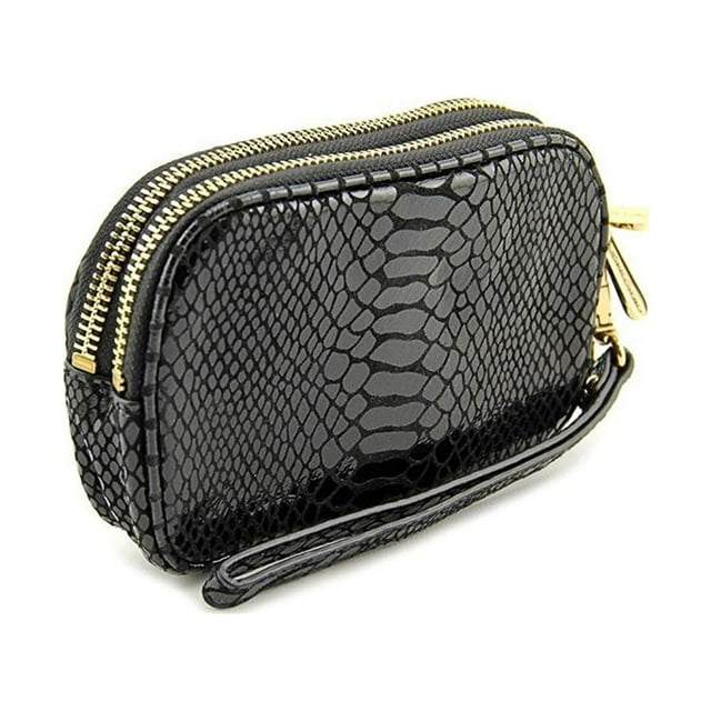 Michael Kors Jet Set Multifunction Wristlet Black Leather