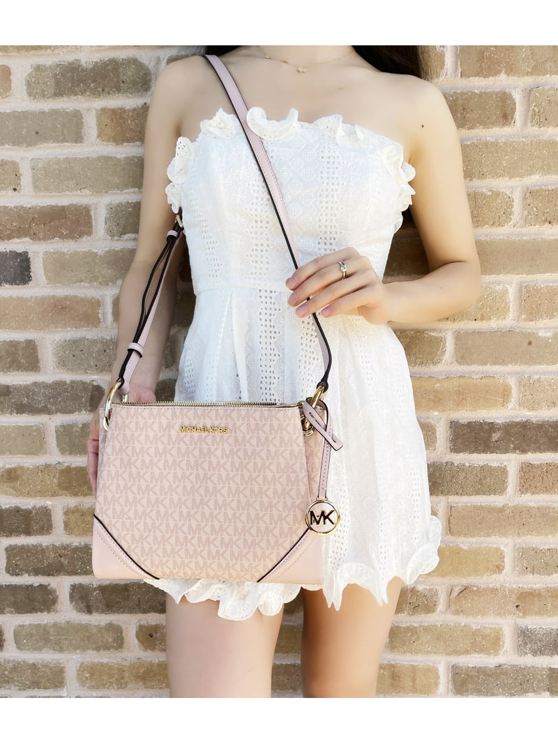 Michael Kors Charm Logo Bag: Jet Set Nicole Large Triple