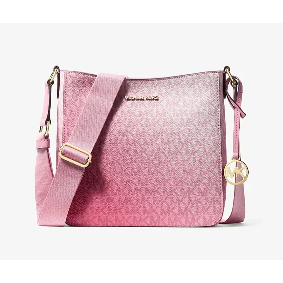 Michael Kors Jet Set Travel Ombr Signature Logo Crossbody Bag - Carnation