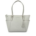 thumbnail image 1 of Michael Kors Jet Set Pearl Grey Saffiano Leather Zip-Top Tote, 1 of 4