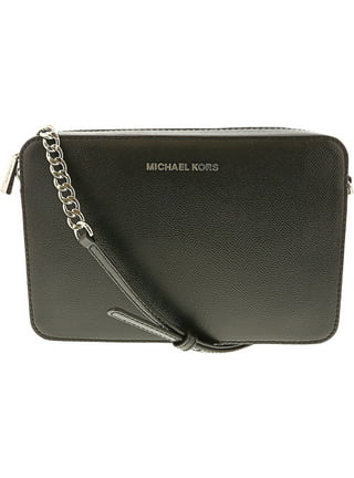 Michael+Kors+35S9GTVC3L+Jet+Set+Travel+Clutch+Leather+Crossbody+Bag+-+Black  for sale online