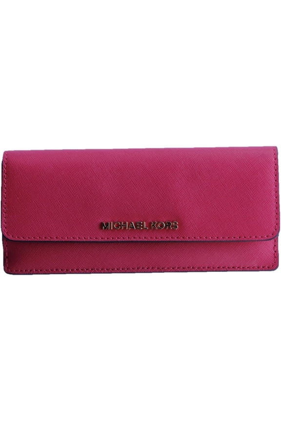 Jet Set Saffiano Leather Travel Wallet Lipstick