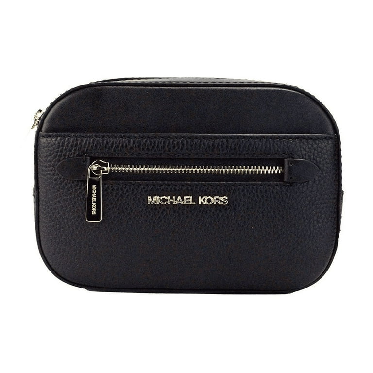 Michael Kors Jet Set Small Black Pebbled Leather East West Zip Belt Bag Walmart