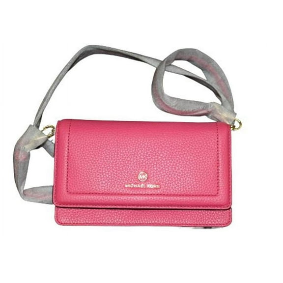 Michael Kors Jet Set Small Logo Smartphone Convertible Crossbody Bag (Hibiscus)