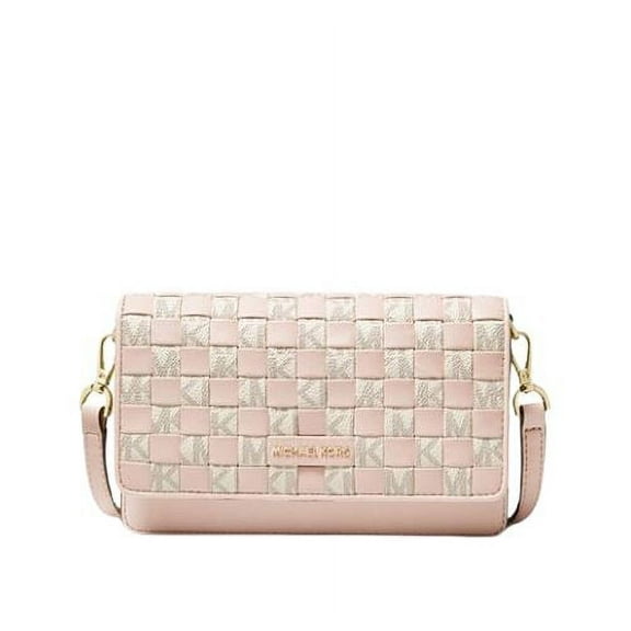 Michael Kors Jet Set Small Logo Smartphone Convertible Crossbody Bag (Vanilla/So