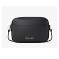 thumbnail image 1 of Michael Kors Women's  Jet Set Small Pebbled Leather Camera Crossbody Bag (Black / Gold), 1 of 6