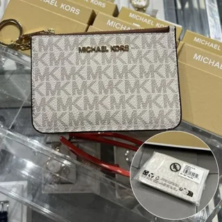 小物 MICHAEL MICHAEL KORS KEY CASE Michael Kors Mens Logo Graphic Slim Card Case & Keychain