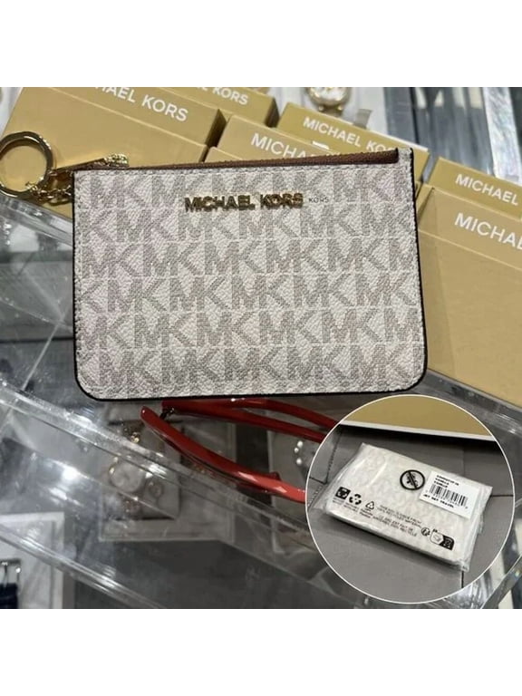 Jet Set Small Top Zip Coin Case ID Vanilla MK
