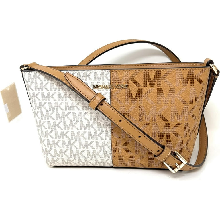Michael Kors Jet Set - Small Two-Tone Logo Crossbody Bag - Walmart.com