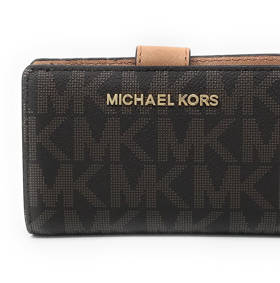 Michael Kors Jet Set Travel Slim Bifold Signature Pvc Leather Wallet,  Brown/Acorn 