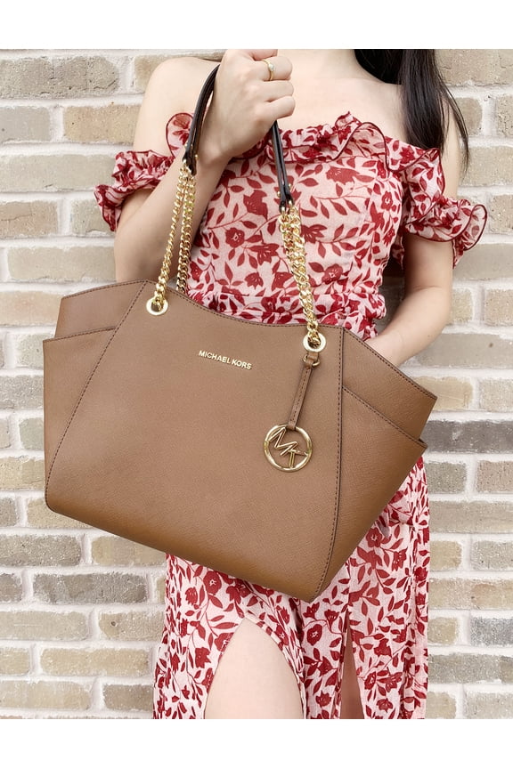 Jet Set Travel Chain Shoulder Tote Luggage