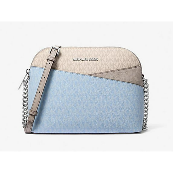 Michael Kors Jet Set Travel Color-Block Signature Logo Crossbody Bag-LT SKY MULTI