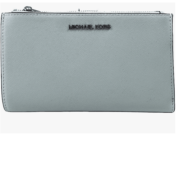 Michael Kors Jet Set Travel Large Double Zip Wristlet in Vista Blue