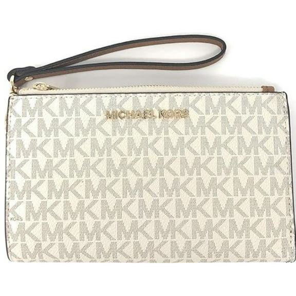 Michael Kors Jet Set Travel Double Zip Wristlet - Signature PVC 35F