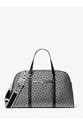 Jet Set Travel Extra-Large Metallic Logo Jacquard Weekender Bag