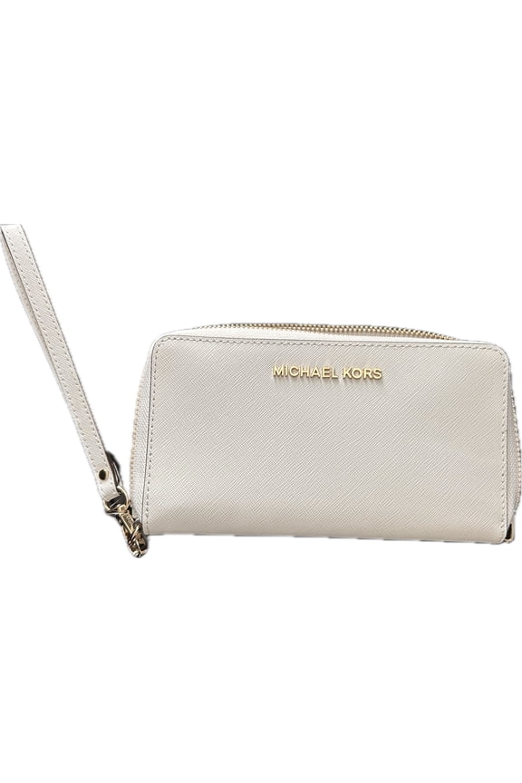 Jet Set Travel Large Flat Phone Case Wallet Wristlet Optic White