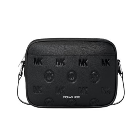 Michael Kors Jet Set Travel Large Logo Debossed Camera Crossbody Bag - Black