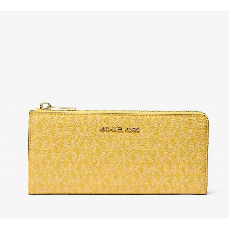 Michael Kors Jet Set Travel Large Logo Quarter-Zip Wallet, Daisy