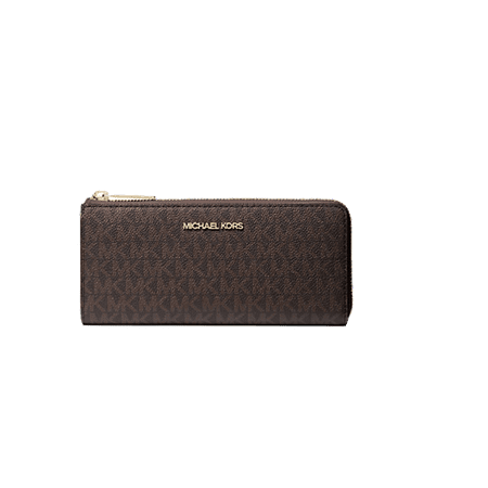 Michael Kors Jet Set Travel Large Logo Quarter-Zip Wallet