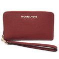 thumbnail image 1 of Michael Kors Jet Set Travel Large Phone Wristlet Scarlet Red Leather Wallet, 1 of 3