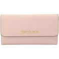 thumbnail image 1 of Michael Kors Jet Set Travel Large Trifold Leather Wallet, Pastel Pink, 1 of 5
