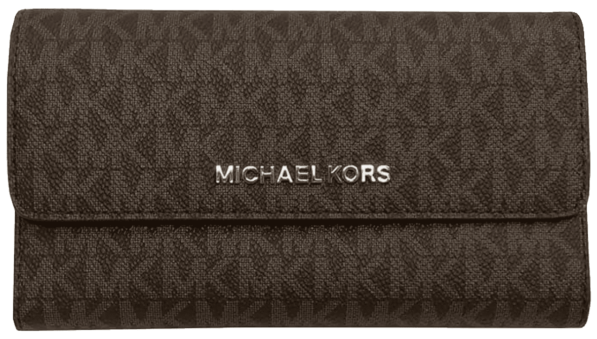 MICHAEL KORS Jet Set Travel Large Trifold Signature PVC Wallet