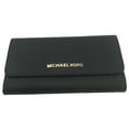 thumbnail image 1 of Michael Kors Jet Set Travel Large Trifold Wallet Admiral Blue Signature MK, 1 of 4