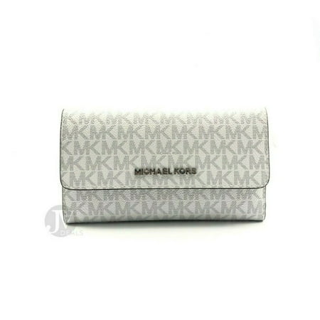 Michael Kors Jet Set Travel Leather Large Trifold Wallet Clutch