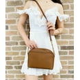 thumbnail image 1 of Michael Kors Emmy Medium Cindy Dome Crossbody Luggage Brown Saffiano Leather, 1 of 3