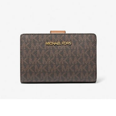 Michael Kors Jet Set Travel Medium Bifold Zip Coin Wallet - Brown 35F8Gtvf2B-200