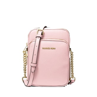 【新品未使用】MICHAEL KORS パスポートケース ピンク ストライプ Michael Kors Women's Jet Set Large Saffiano Leather Crossbody Bag