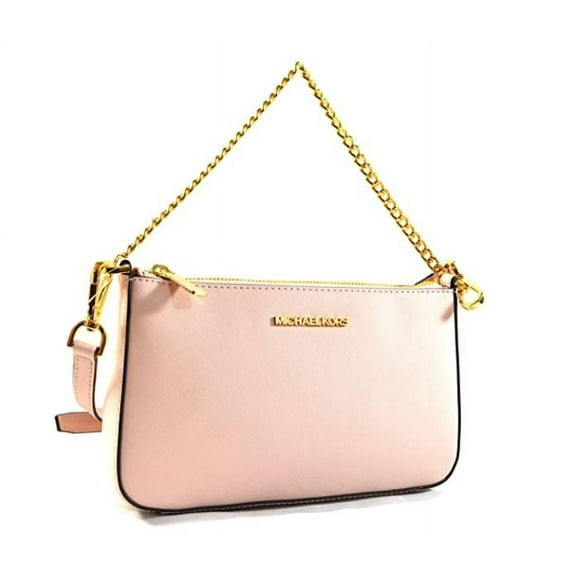 Michael Kors Jet Set Travel Medium Pouchette Crossbody Bag in Powder Blush 35S0G