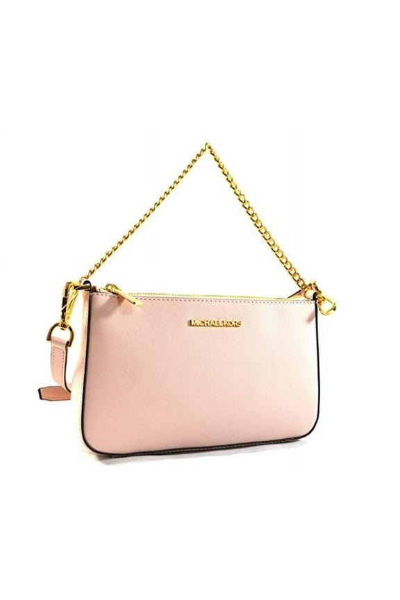 Jet Set Travel Medium Pouchette Crossbody Bag in Powder Blush 35S0G