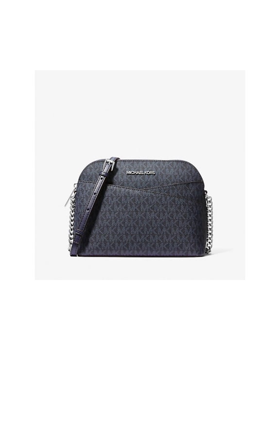 Jet Set Travel Medium Signature Logo Dome Crossbody Bag