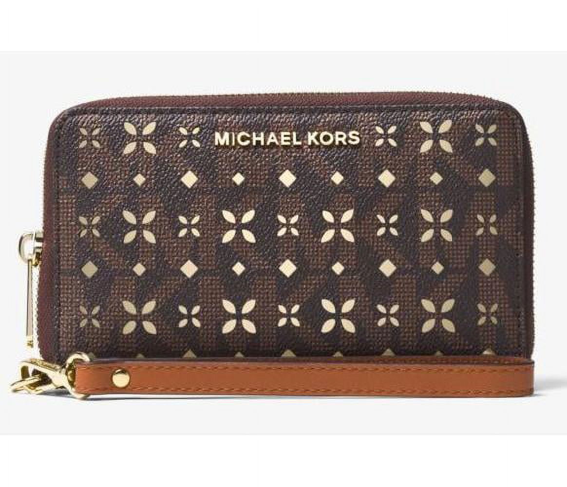 Michael Kors Jet Set Travel Perforated Logo Cell Phone Case for iPhone 6, Brown