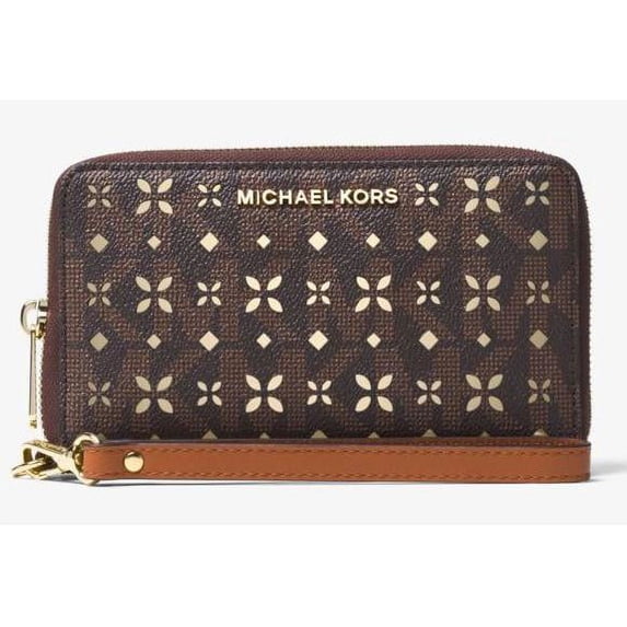 Michael Kors Jet Set Travel Perforated Logo Cell Phone Case for iPhone 6, Brown