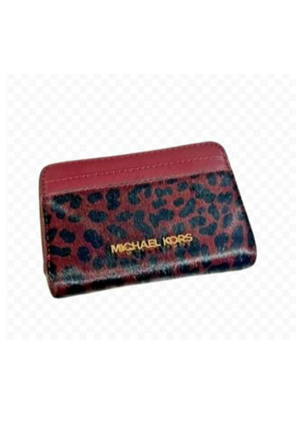 Jet Set Travel Signature Medium Zip Around Card Case Wallet (Oxblood) 35F4GTVD2H-oxbl
