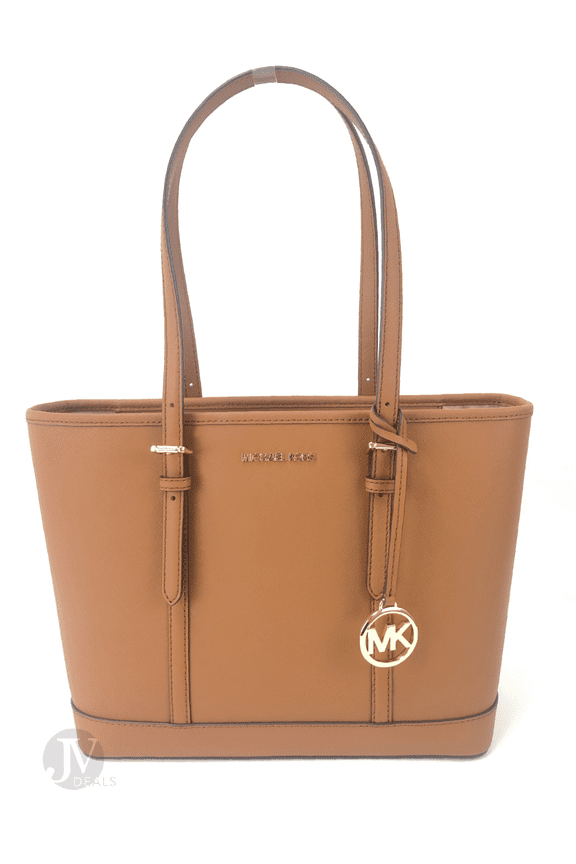 Jet Set Travel Small Leather Shoulder Tote Handbag Bag Purse (Luggage)