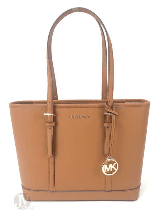 Jet Set Travel Small Leather Shoulder Tote Handbag Bag Purse (Luggage)