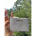 thumbnail image 1 of Michael Kors Jet Set Travel Small Leather Top Zip Coin Pouch Silver, 1 of 4