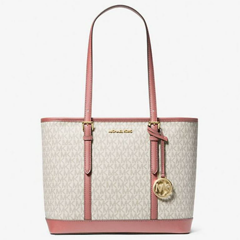 Michael Kors Jet Set Travel Small Logo Top-Zip Tote Handbag